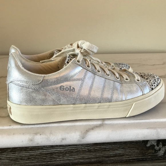 GOLA SILVER CHEETAH FUR SNEAKER - Picture 5 of 13